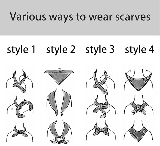 Square Scarf for Men Silk Feel Neck Scarf Satin Bandana Neckerchief Head Scarves Fashion Gifts for Men Formal Casual Business
