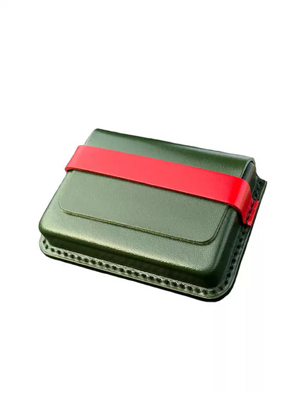 Handcrafted Vegetable - Tanned Leather Card Holder - ( Business Card Case)