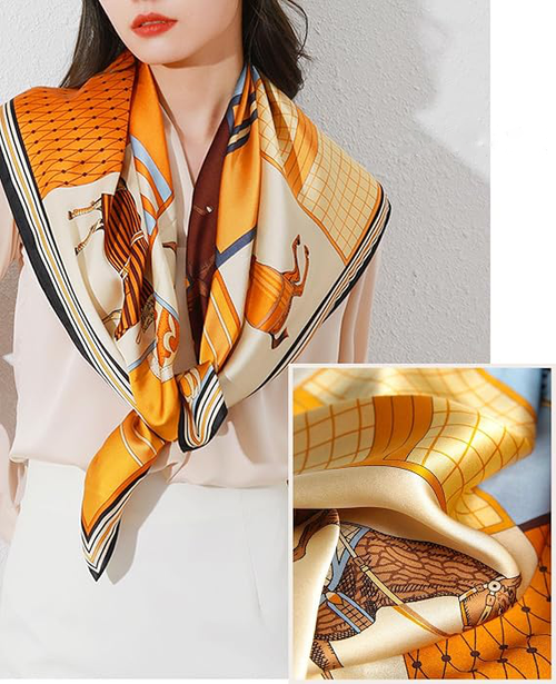 Hair Bandanas Scarf For Women Lightweight Fashion Neck Silk Satin Head Scarves For Sleeping Handbags Scarf