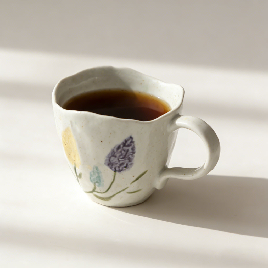 Hand-Painted Tulip Ceramic Mug