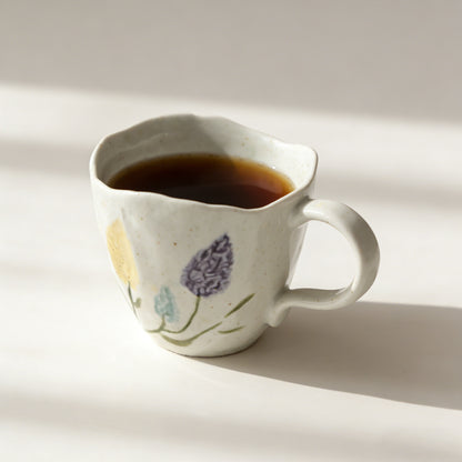 Hand-Painted Tulip Ceramic Mug