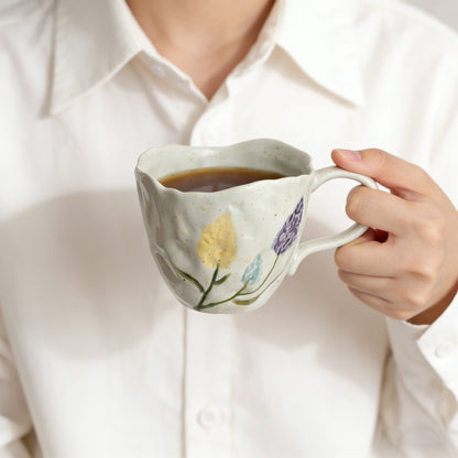 Hand-Painted Tulip Ceramic Mug