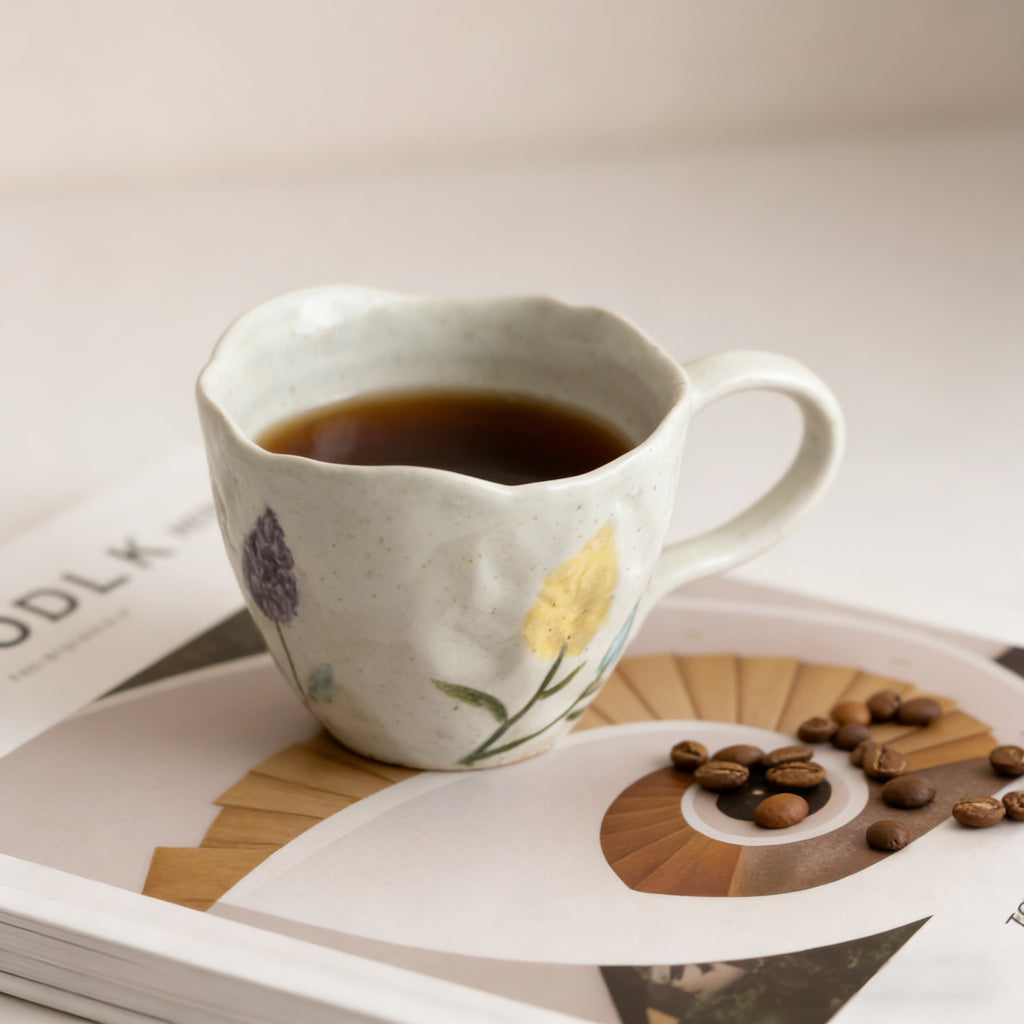 Hand-Painted Tulip Ceramic Mug