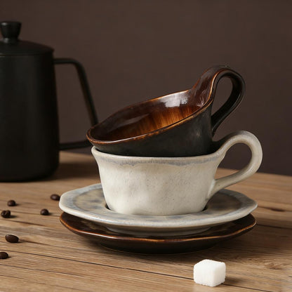 Kiln-Glazed Artisanal Coffee Set