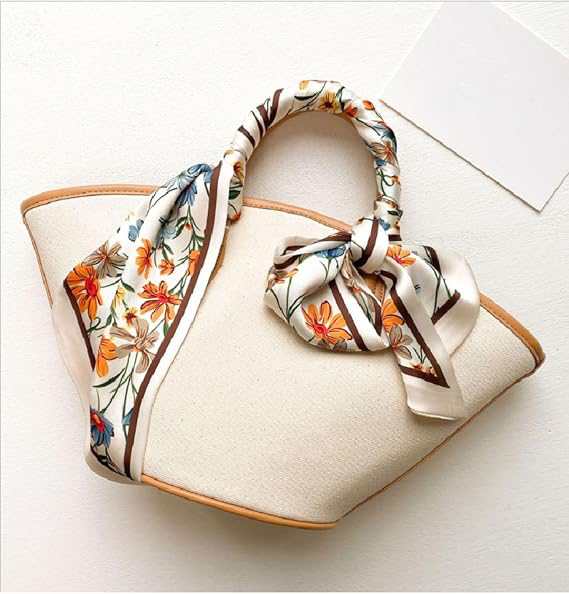 Head Scarf Hair Neck Scarves For Women Purse Bag Scarfs For Handbags Silky Long Thin Satin Headscarf Fashion