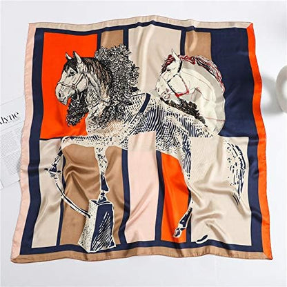 100% Pure Mulberry Silk Scarf 35'' Large Square Lightweight Headscarf –Women’s Hair Wraps-With Gift Packed