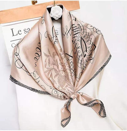 100% Pure Mulberry Silk Scarf 35'' Large Square Lightweight Headscarf Womens Hair Wraps-With Gift Packed