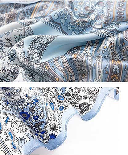 4 Pcs or2 Pcs 27 inches Silk Feel Satin Square Head Scarves for Women Neck Hair Scarves Hair Bandanas Neckerchief Fashion