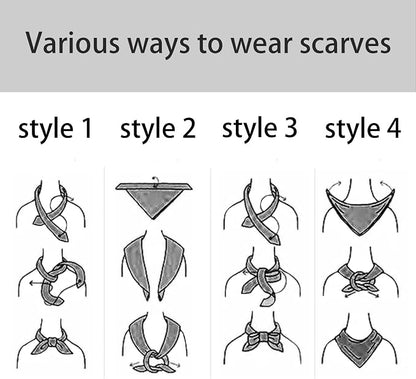 Square Scarf for Men Silk Feel Neck Scarf Satin Bandana Neckerchief Head Scarves Fashion Gifts for Men Formal Casual Business