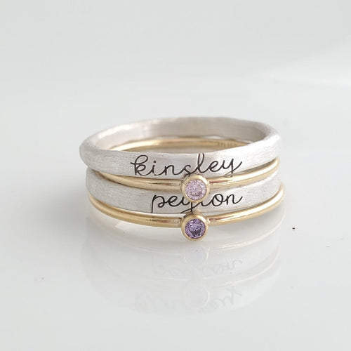 Personalized Stacking Name Rings