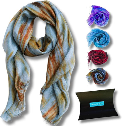 100% Pure Silk Scarf Woman's Scarves Shawl Wrap Hand Painted Silk Scarf