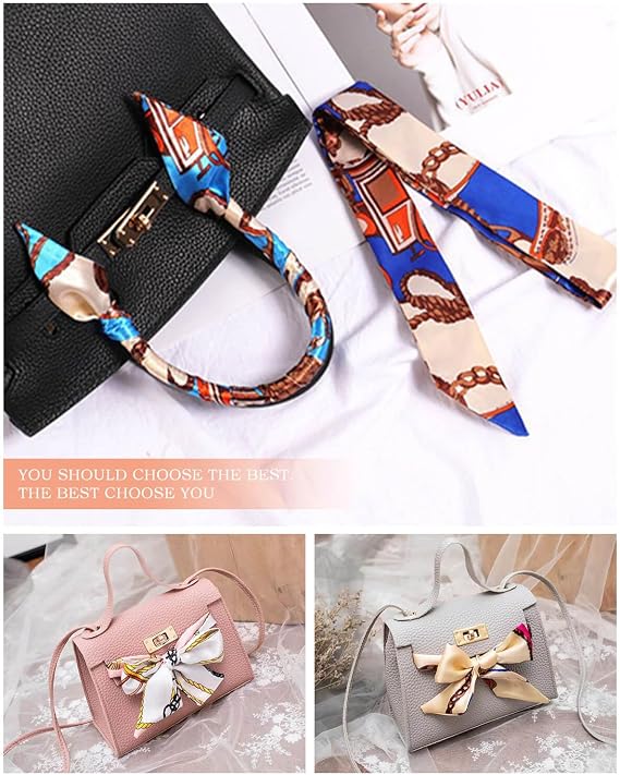 6 Pack Scarf Bags for Women - Narrow Scarf Hair & Neck Scarves - Fashion Gifts