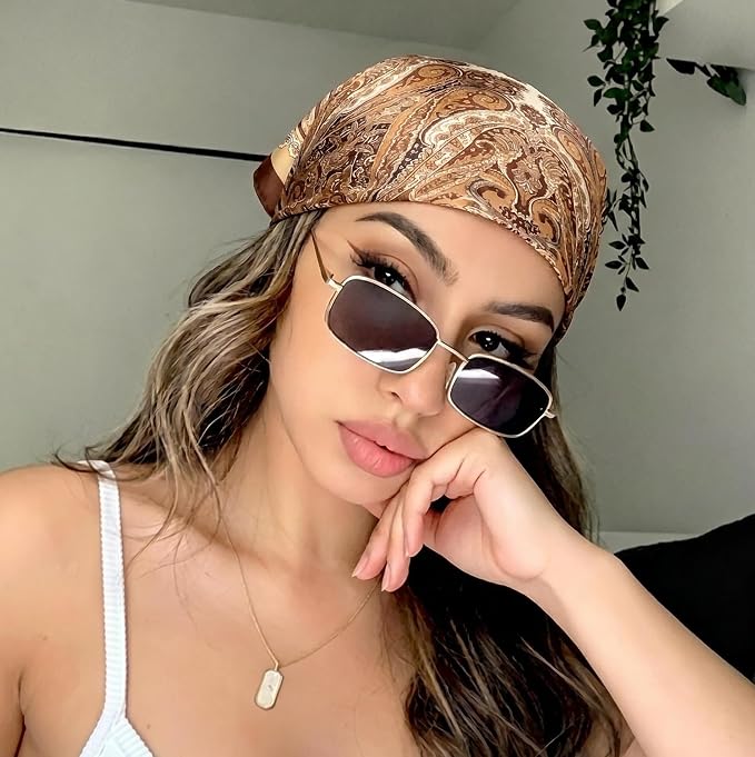 Satin Head Scarf Silk Like Hair Scarf Stain Bandana For Women Hair Scarves Accessories Fashion Neck Silk