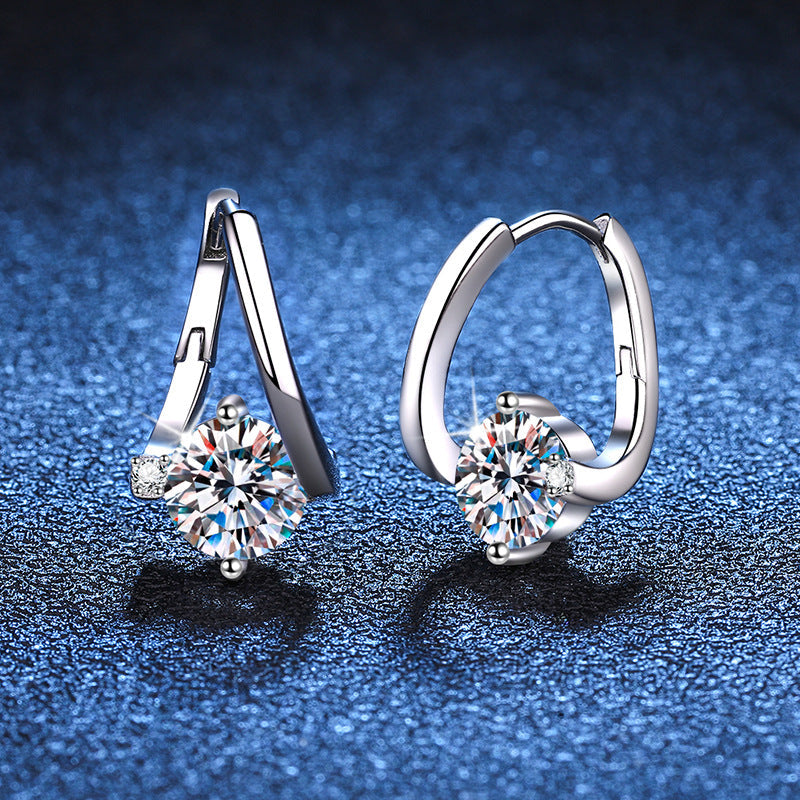 🔥Classic Sparkling Zircon Huggie Earrings | Minimalist Luxury Geometric Hoop Earrings for Women