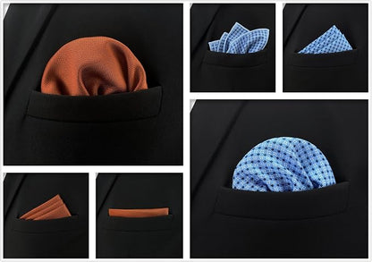 5 Assorted Handkerchiefs for Men Square Size One Size