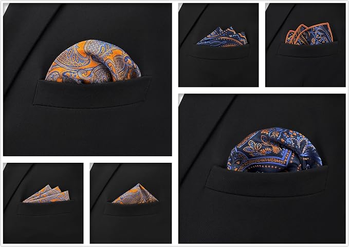 5 Assorted Handkerchiefs for Men Square Size One Size