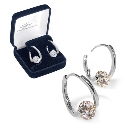 🔥Classic Sparkling Zircon Huggie Earrings | Minimalist Luxury Geometric Hoop Earrings for Women
