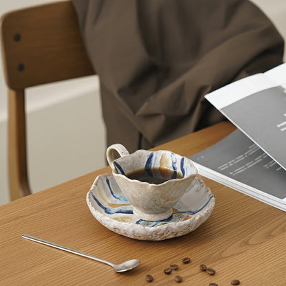 Retro Hand-Glazed Irregular Ceramic Coffee Set