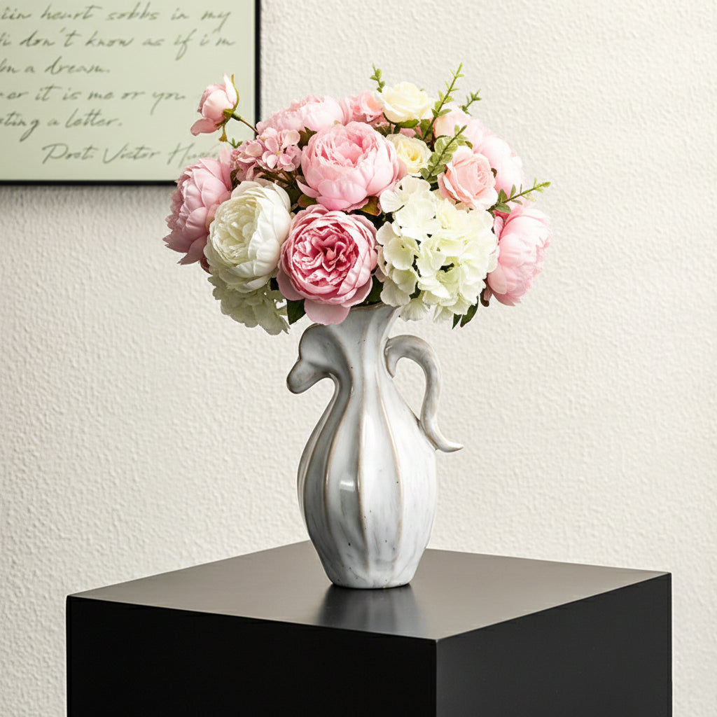 The Nordic Cream Abstract Vase