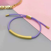 Gold Engraved Plate + Purple Rope