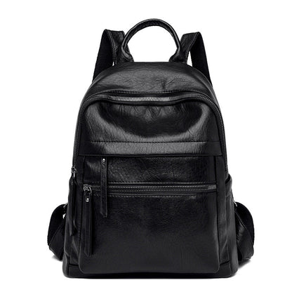 Soft Leather Casual Backpack