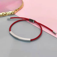 Steel Engraved Plate + Burgundy Rope