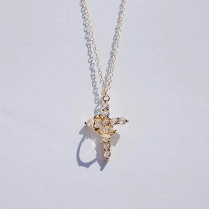 CROSS & CROWN NECKLACE