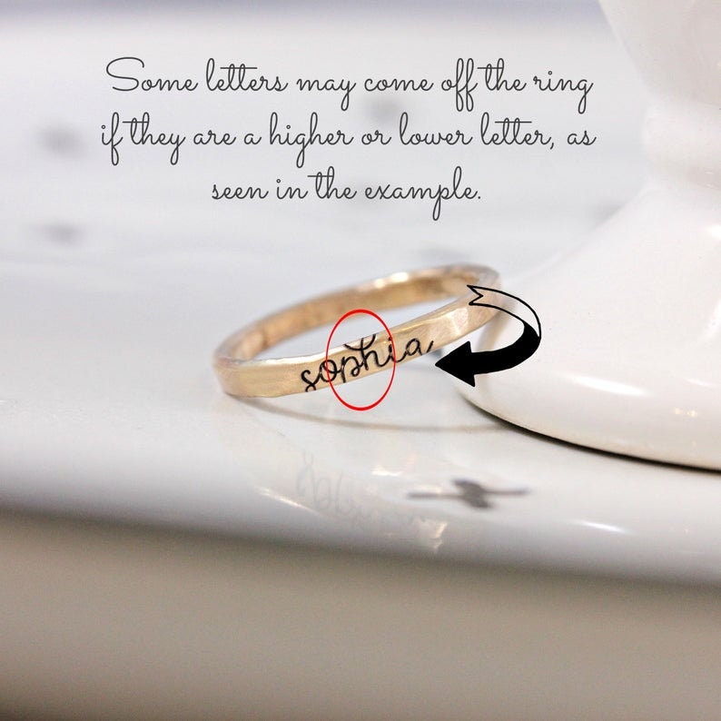 Personalized Stacking Name Rings