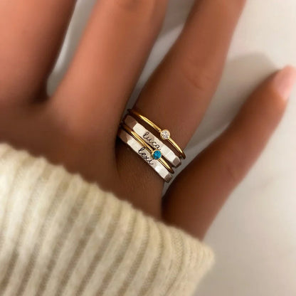 Personalized Stacking Name Rings