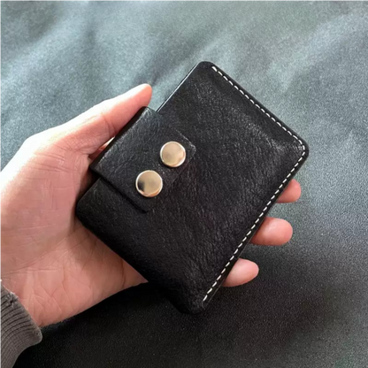Handcrafted Genuine Leather Business Card Holder - Slim Card Case